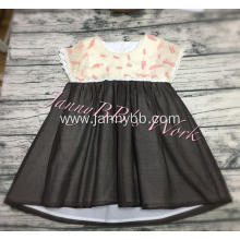 cotton silk fabric girls boutique clothing